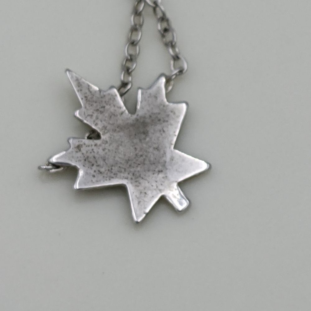 Sterling Silver Maple Leaf Canada Necklace